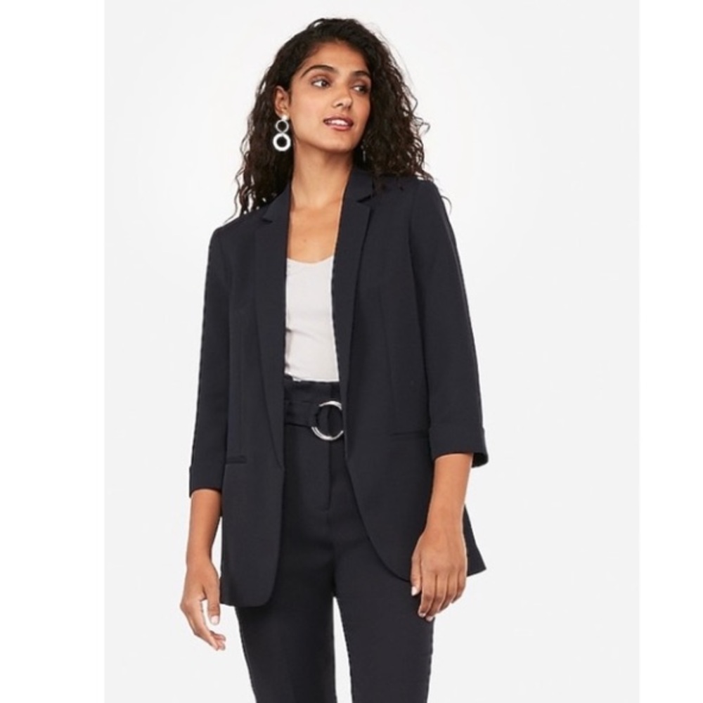 Express Black Open-Front Blazer